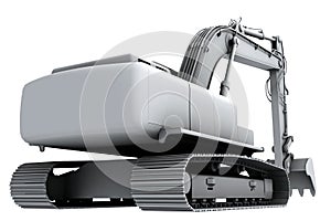 White model of the digger