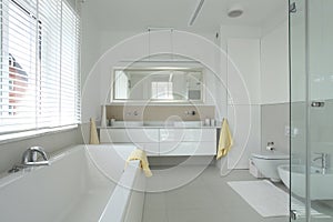 White and modern bathroom