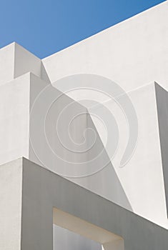 White Modern Building With Abstract Patterns