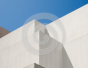 White Modern Building, Blue Sky