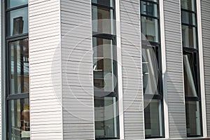 White modern building i office building with panorama windows