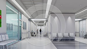 white modern clinic interior