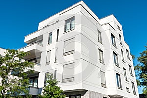 White modern multi-family house