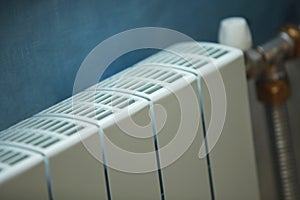 white modern radiator water heating