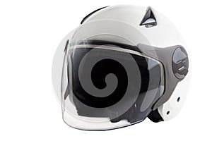 White modern scooter helmet