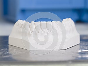 White mold dental of plaster