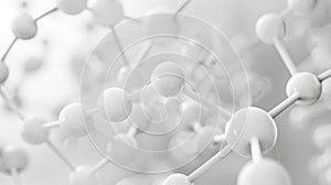 White molecule or atom, Abstract Clean structure.