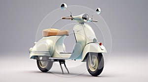 Elegant Vespa 125 Preview In Light Aquamarine And Beige photo