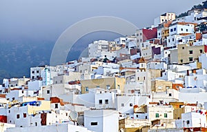 White moroccan town Tetouan near Tangier, Morocco