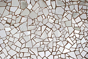 White mosaic tiles