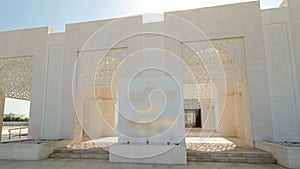 White mosque in Ajman timelapse hyperlapse, United
