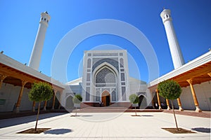 The white mosque Kukcha in Tashkent (Uzbekistan) photo