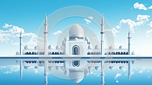 Mosque silhoutte, vector backgound