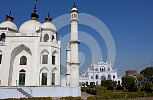 White mosque at the sunny day