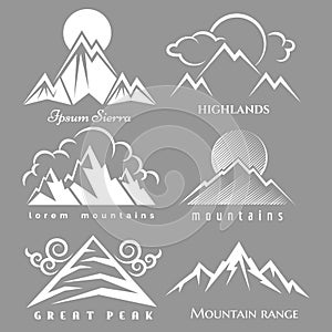 White mountain logo set