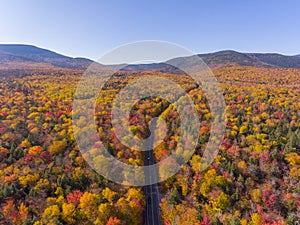 White Mountain National Forest aerial view, New Hampshire, USA