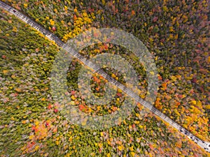 White Mountain National Forest top view, New Hampshire, USA