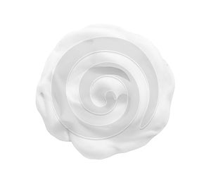 White mousse swirl. Shampoo, cleanser thick creamy lather texture