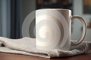 White Mug on Linen