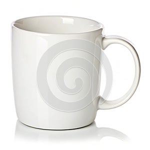 White mug isolated on white background