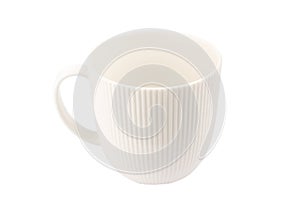 Bianco tazza isolato su sfondo bianco 