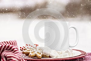 White Mug Mockup - Winter theme