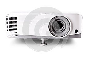 White multimedia projector isolated on white background