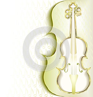 White music background with classical violin