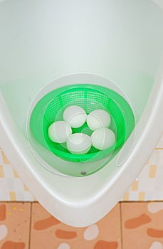 White naphthalene balls