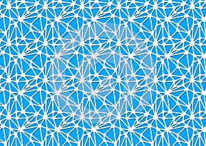 White neural network on blue, abstract background a4 size