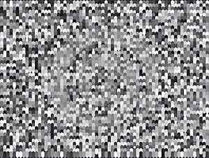 White noise round texture. Static interference grunge vector background. TV screen no signal. Pixel Style