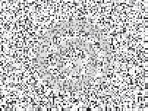 White noise texture. Static interference grunge vector background. TV screen no signal. Pixel Style