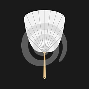 White non-folding uchiwa fan