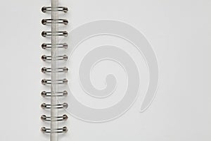 White notebook page