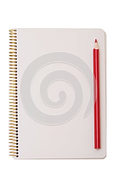 White notepad for notes on a white background