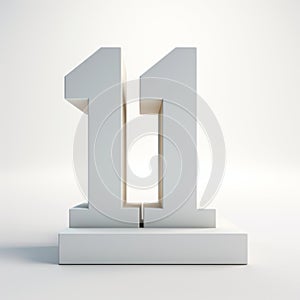 White Number 11: A 3d Rendering And Concept With Political Commentary