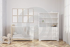 White nursery interior, poster gallery