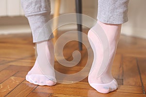 White nylon socks front view