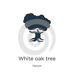 White oak tree icon vector. Trendy flat white oak tree icon from nature collection isolated on white background. Vector