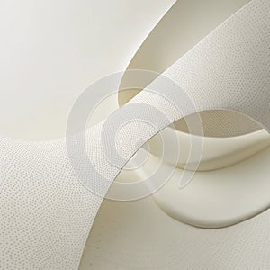 A white object decorated with various dots, creating a visually appealing pattern on its surface