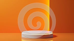 White Object on Table 3D Rendering