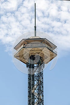 White observation tower in Pigeon Forge Tennessee