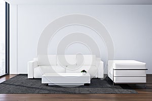 White office lounge area