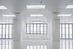 White office with windows light