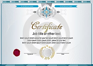 White official certificate with modern design elements