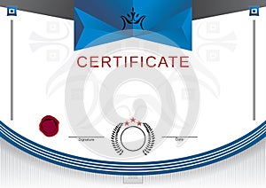White official horizontal certificate
