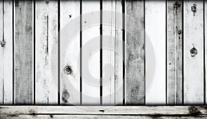 White old best wood wall background, rustic wooden surface with copy space, top view