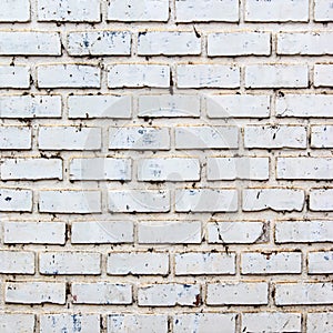 White old brick wall background