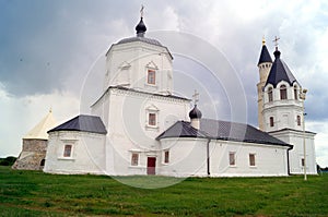 White old church in Bolgar, Russia