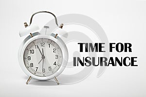 White old clock with text